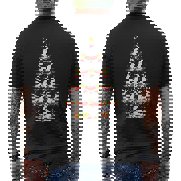 Arctic Hare Animal Xmas Lighting Arctic Hare Christmas Tree Premium Men's Back Print T-Shirt