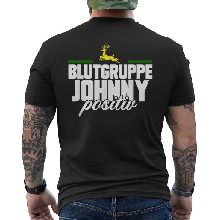 Blutgruppe Johnny Positiv T-Shirt mit Rückendruck