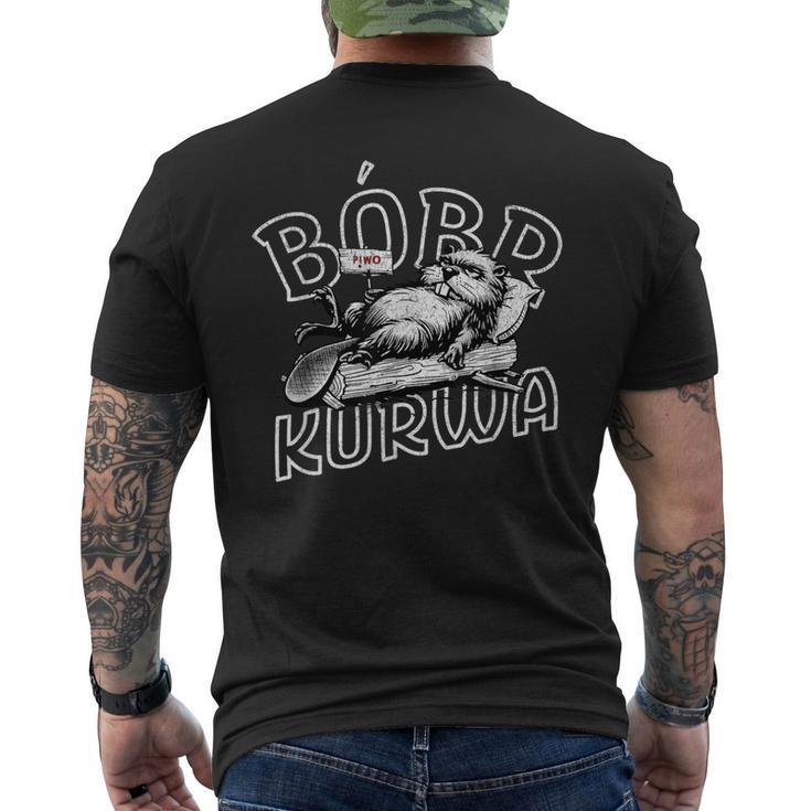 Bober Bóbr Kurwa Polish Flannelette Piwo T-Shirt mit Rückendruck