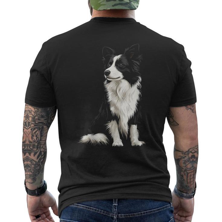 Border Collie Dog Pet Illustration Border Collie T-Shirt mit Rückendruck