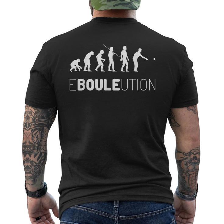 Boule Ebouleution Boccia Evolution Boulplayer Petanque T-Shirt mit Rückendruck