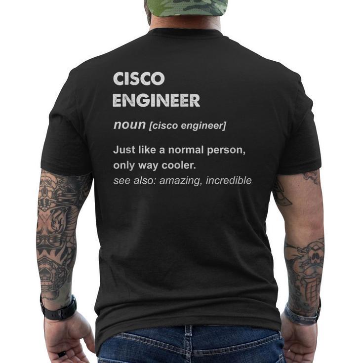 Cisco Engineer T-Shirt mit Rückendruck