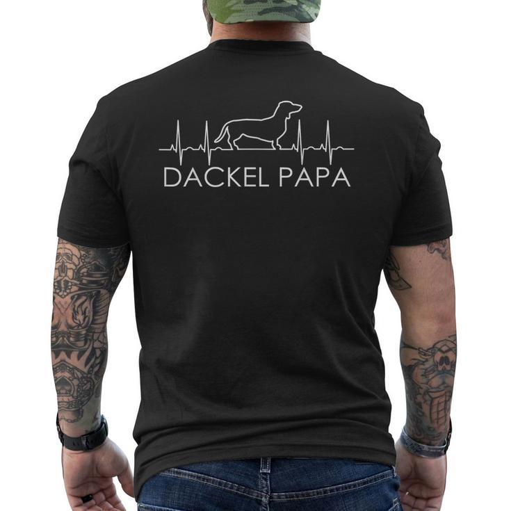 Dachshund Papa Dachshund Dad T-Shirt mit Rückendruck