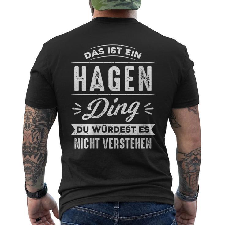 Damen Das Ist Ein Hagen Ding Du Würdest Es Nichterstehenorname Mit-Ausschnitt T-Shirt mit Rückendruck