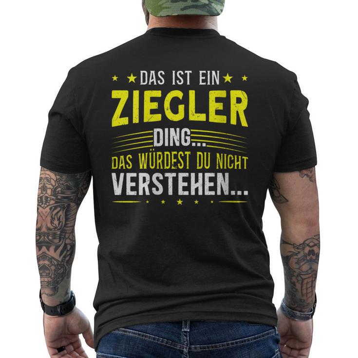 Damen Das Ist Ein Ziegler Ding Saying For Familie Ziegler With-Neck S T-Shirt mit Rückendruck