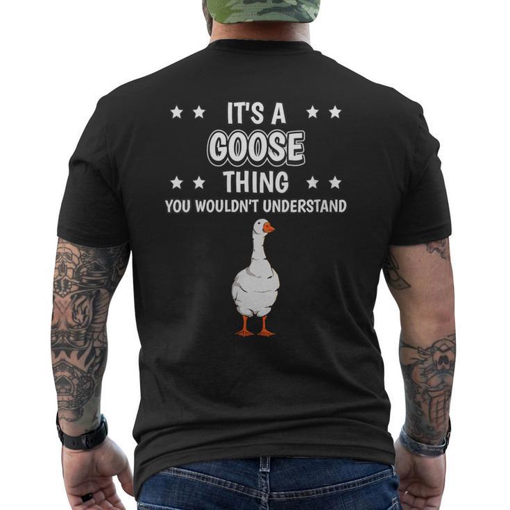 Damen Ist So Ein Gans Ding Lustiger Spruch Gänse Mit-Ausschnitt T-Shirt mit Rückendruck