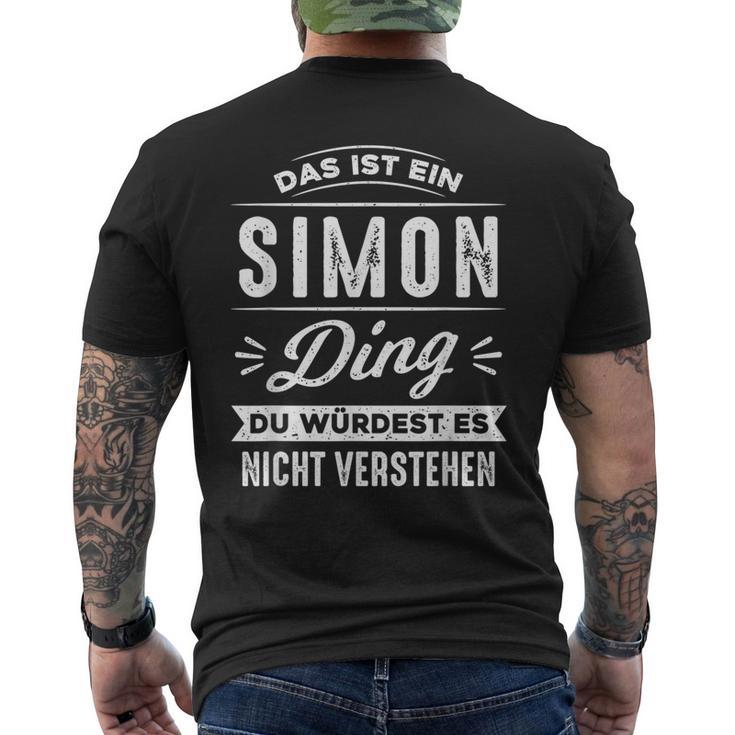 Das Ist Ein Simon Ding Du Würdest Es Nichterstehen T-Shirt mit Rückendruck