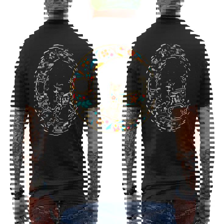 Dia De Los Muertos Chat Lune T-shirt imprimé au dos