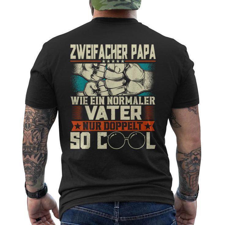 Double Father Papaon Zwei Kinder T-Shirt mit Rückendruck