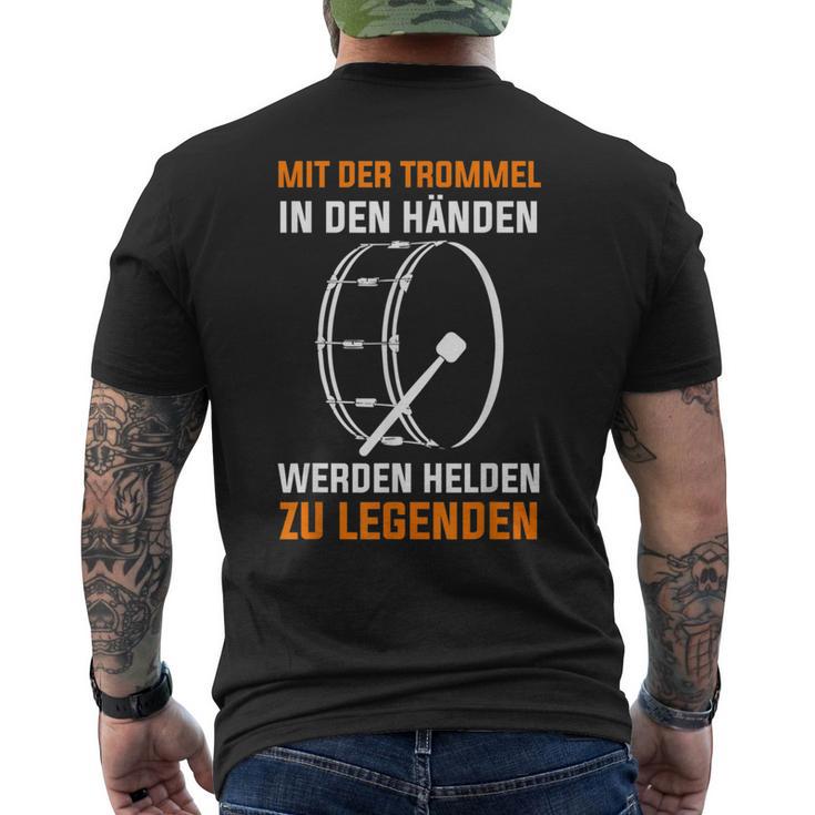 Drum Drummer Marching Drum T-Shirt mit Rückendruck