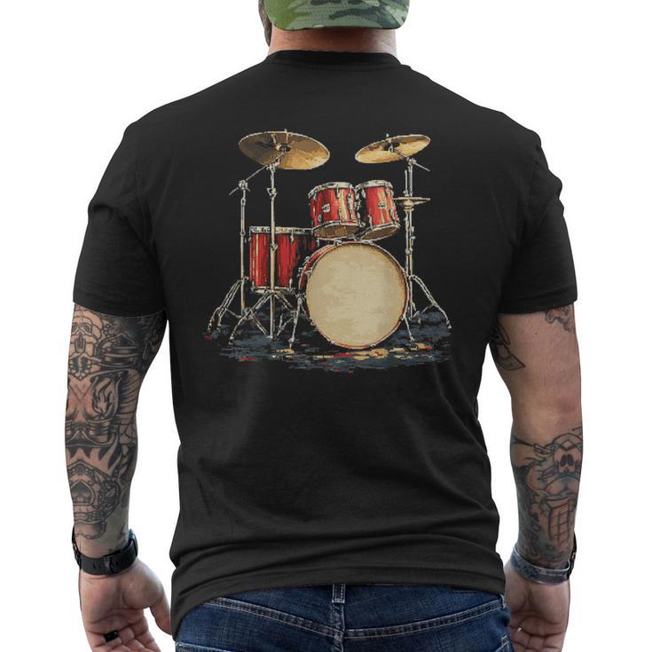 Ensemble De Batterie Motif Instrument De Musique T-shirt imprimé au dos