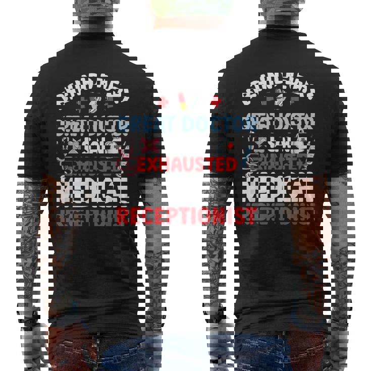 Exhausted Medical Receptionist Medical Reception Men's Back Print T-Shirt