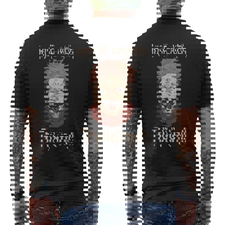 Anime Gambale Gambale King Of Curtheth Thukuna Men's T-shirt Back Print