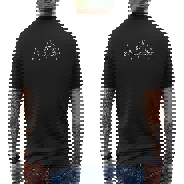 Ich Liebe Mein Motorrad Herzschlag T-Shirt mit Rückendruck