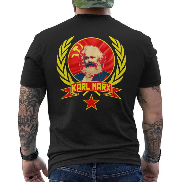 Karl Marx Soviet Communism Propaganda T-Shirt mit Rückendruck