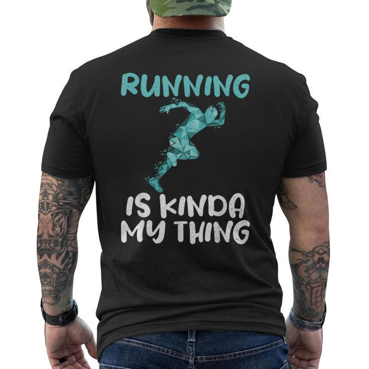 Laufen Ist Irgendwie Mein Ding Marathonläufer T-Shirt mit Rückendruck