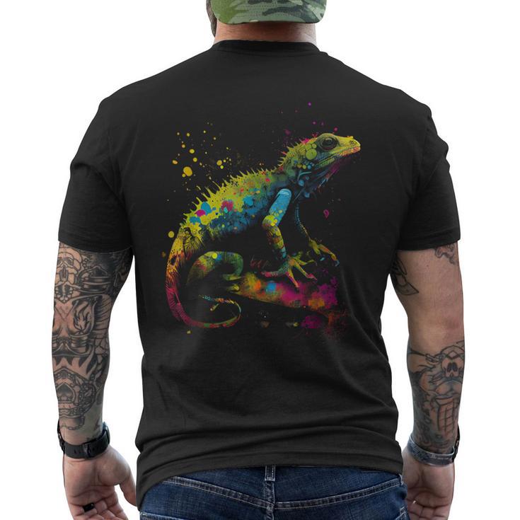 Lizard Lizard Colourful Colour Animal Favourite Animal Fan T-Shirt mit Rückendruck