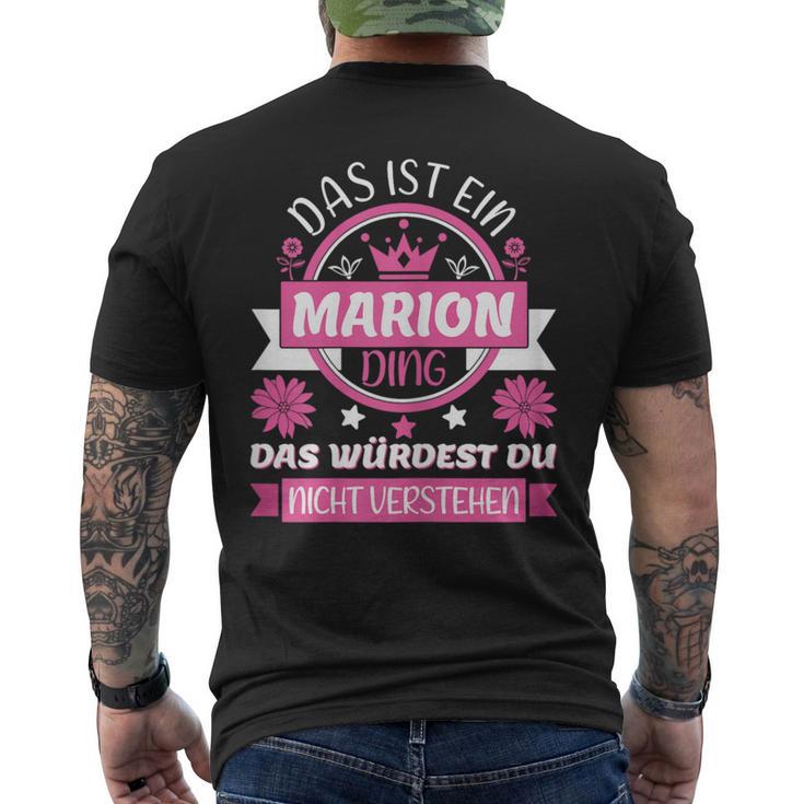 Marion Name First Name Name Name Day Das Ist Ein Marion Ding T-Shirt mit Rückendruck