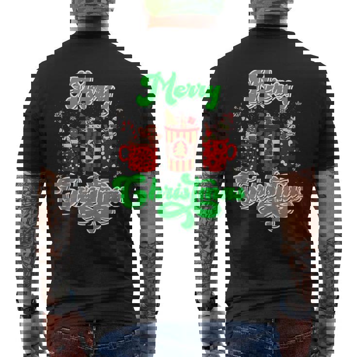 Merry Christmas Mulled Wine Booth Christmas Glow Wine Tank Top Men's Back Print T-Shirt