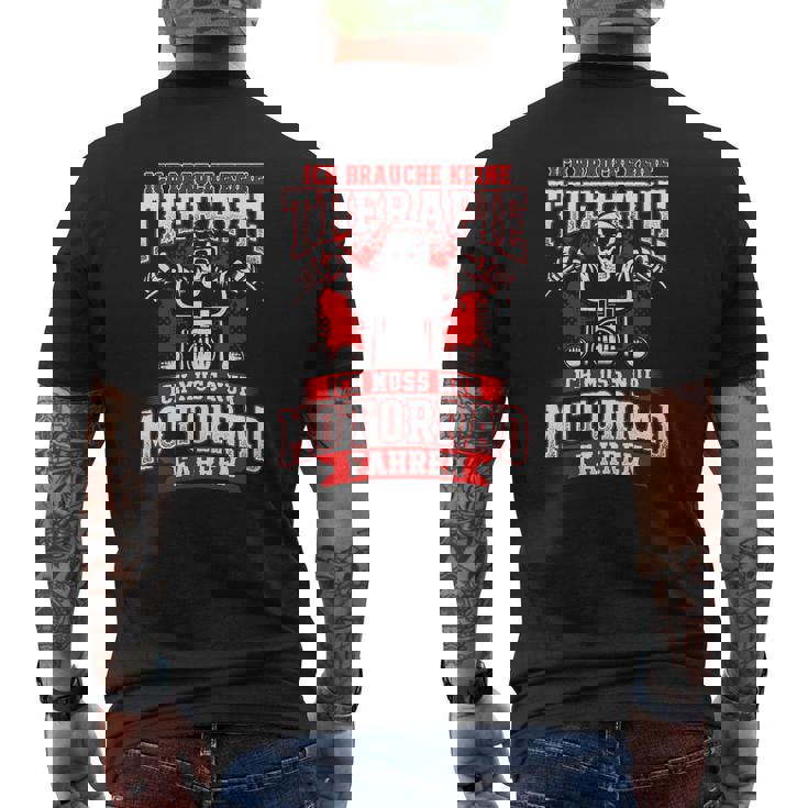 Motorrad Superbike Chopper Therapie T-Shirt mit Rückendruck