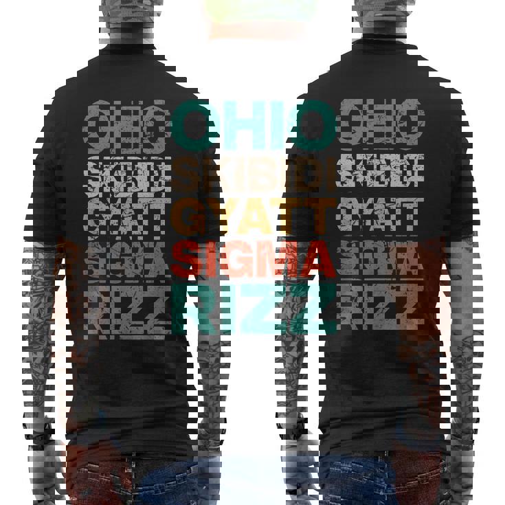 Ohio Skibidi Gyatt Sigma Rizz Meme Vintage Birthday Men's T-shirt Back ...