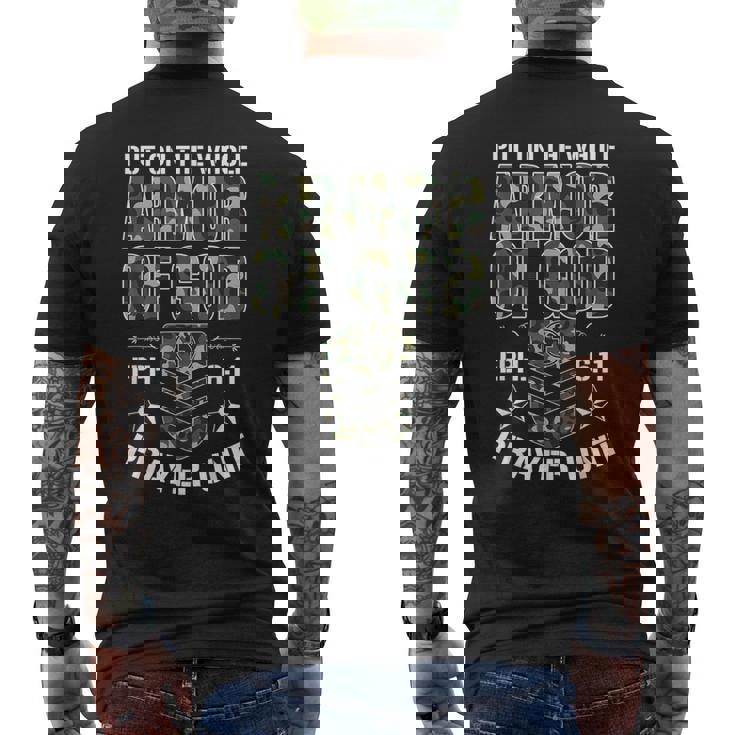 Put On The Whole Armor Of God Eph 611 Prayer Unit Christ Men's T-shirt Back Print