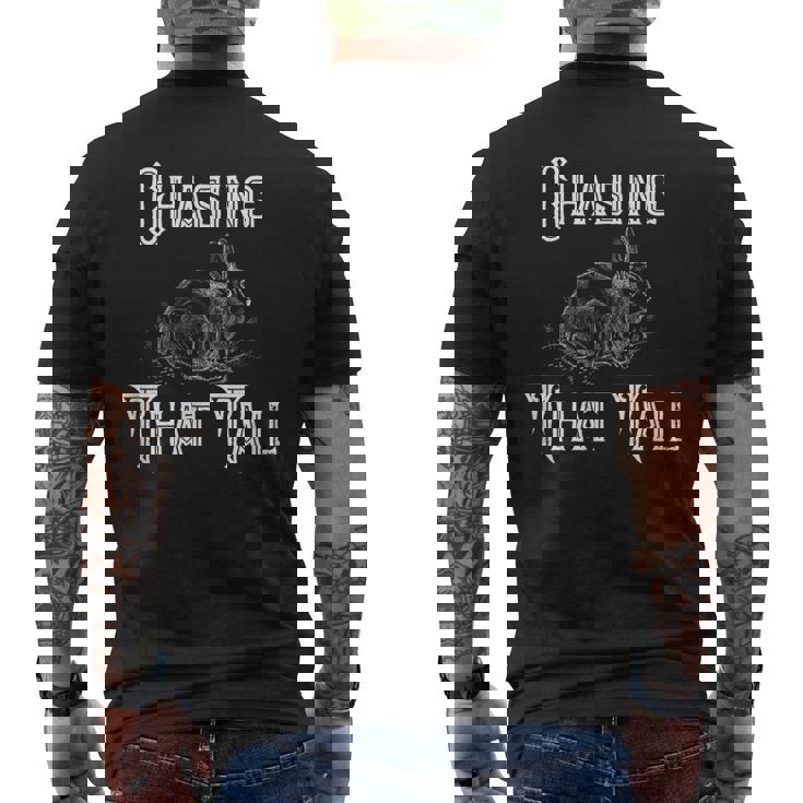 Rabbit Hunting Hunter Hunt T Shirt Hare Bunny Men's Back Print T-Shirt