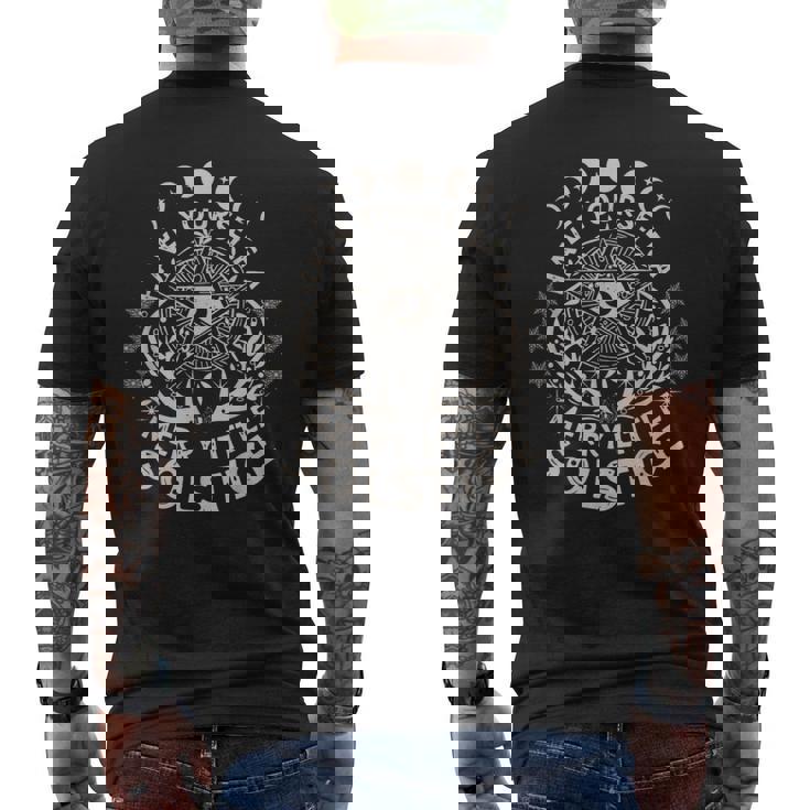 Retro Have Yourself A Merry Little Solstice Yule Holiday Men's T-shirt Back Print