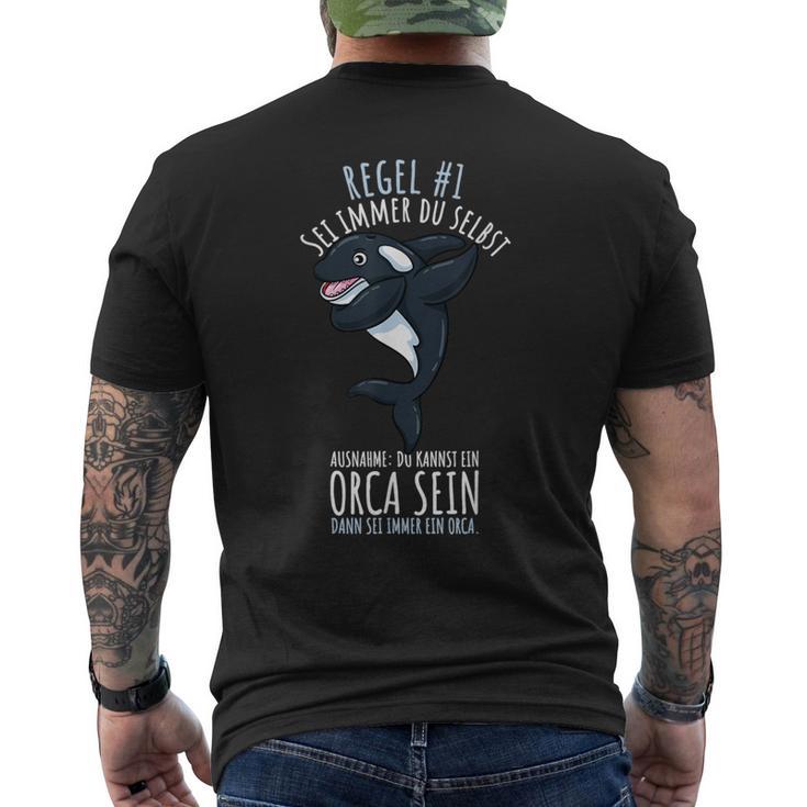 Sei Immer Du Selbst Killerwal Ozean Orca T-Shirt mit Rückendruck