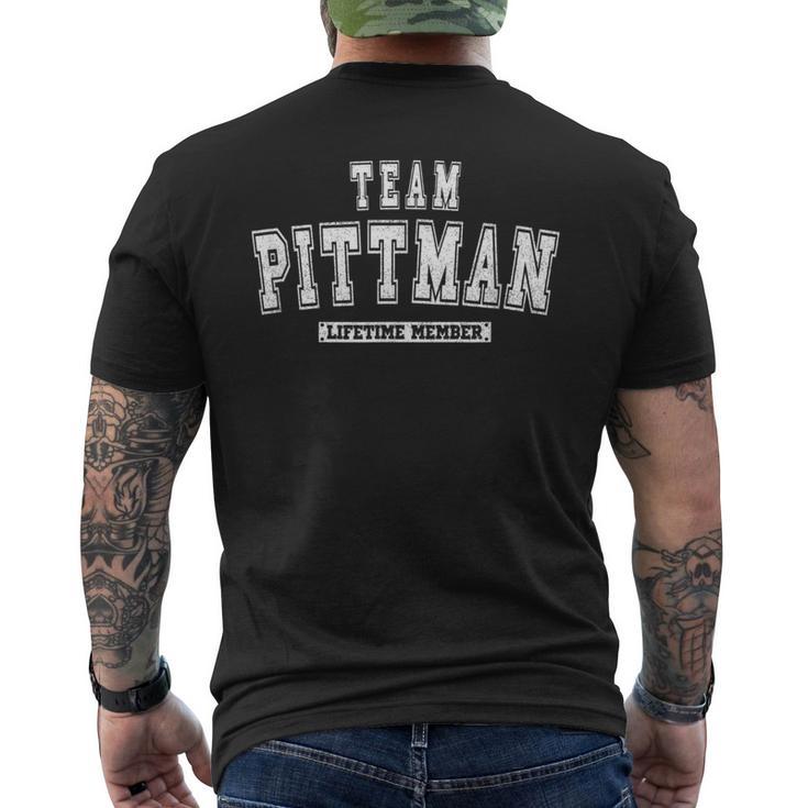 Team Pittman Lifetime Member Family Last Name T-Shirt mit Rückendruck