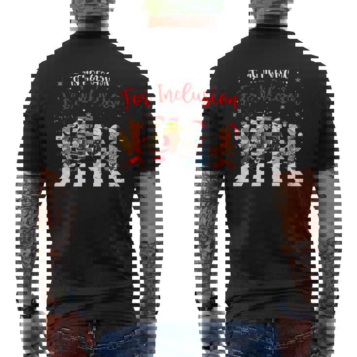 Tis The Season For Inclusion Xmas OT PT SLP Therapy Holiday Men's Back Print T-Shirt