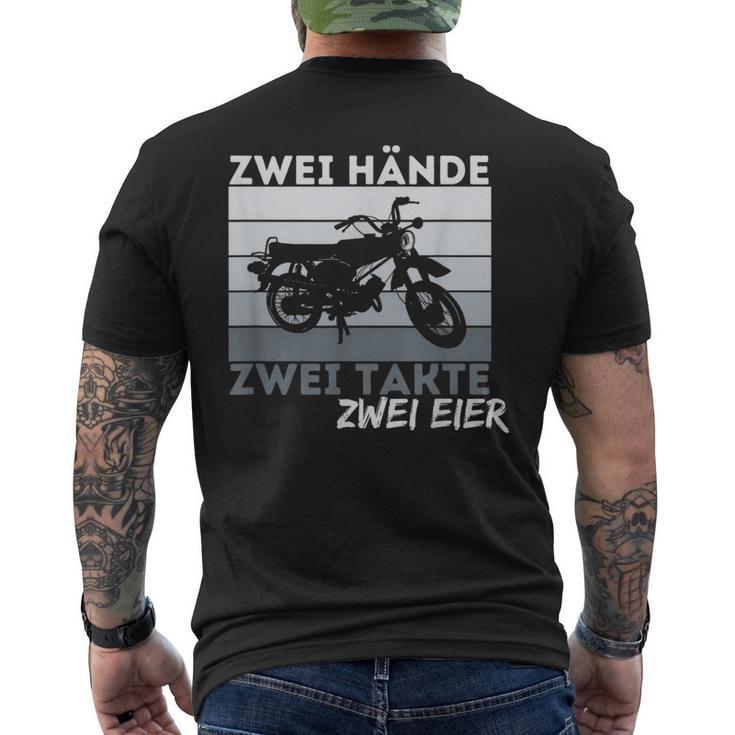 Zwei Hands Zwei Takte Simson Ddr Moped Two Strokeintage T-Shirt mit Rückendruck