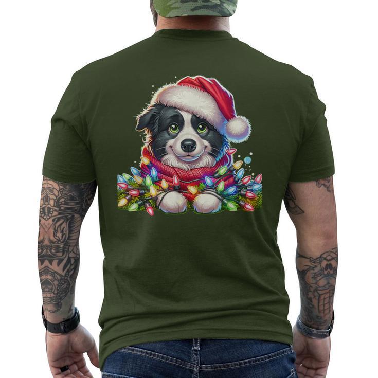 Christmas Hat Border Collie Border Collies T-Shirt mit Rückendruck