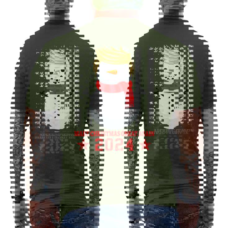 Donald Trump 2024 Usa Make Christmas Great Again Xmas Men's T-shirt Back Print