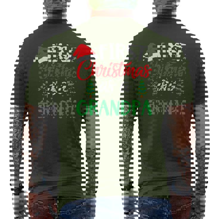 First Christmas As A Grandpa Christmas New Grandpa Men's T-shirt Back Print