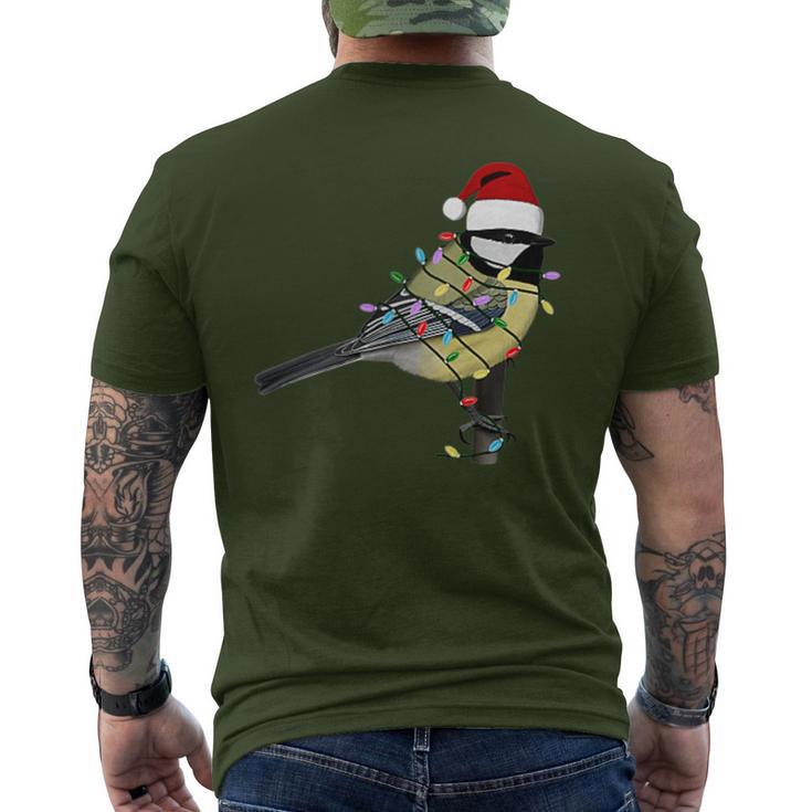 Great Tit Christmas Bird Santa Garden Bird T-Shirt mit Rückendruck