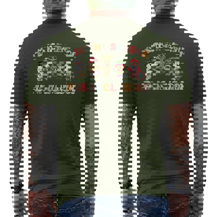 Tis The Season For Inclusion Ot Pt Slp Therapist Christmas Men's T-shirt Back Print