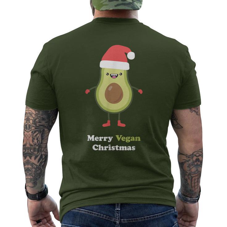 Vegan Christmas Avocado Xmas Christmas egan T-Shirt mit Rückendruck