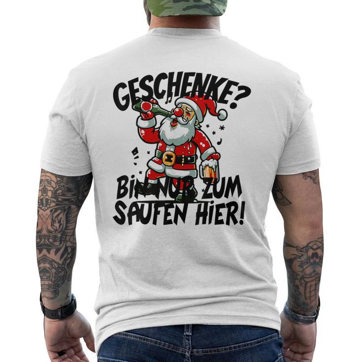 Geschenke Nur Zum Saufen Hier Bier Alkohol German Langu T-Shirt mit Rückendruck