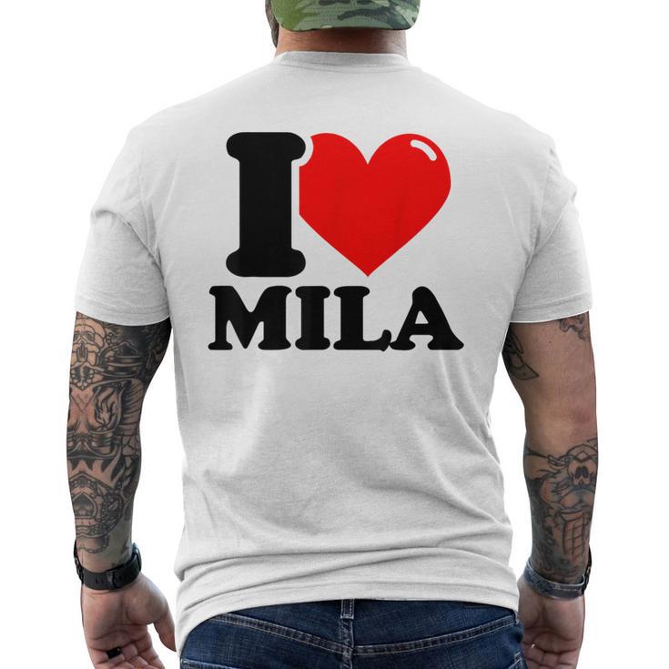 Ich Liebe Mila German Langu Gray T-Shirt mit Rückendruck