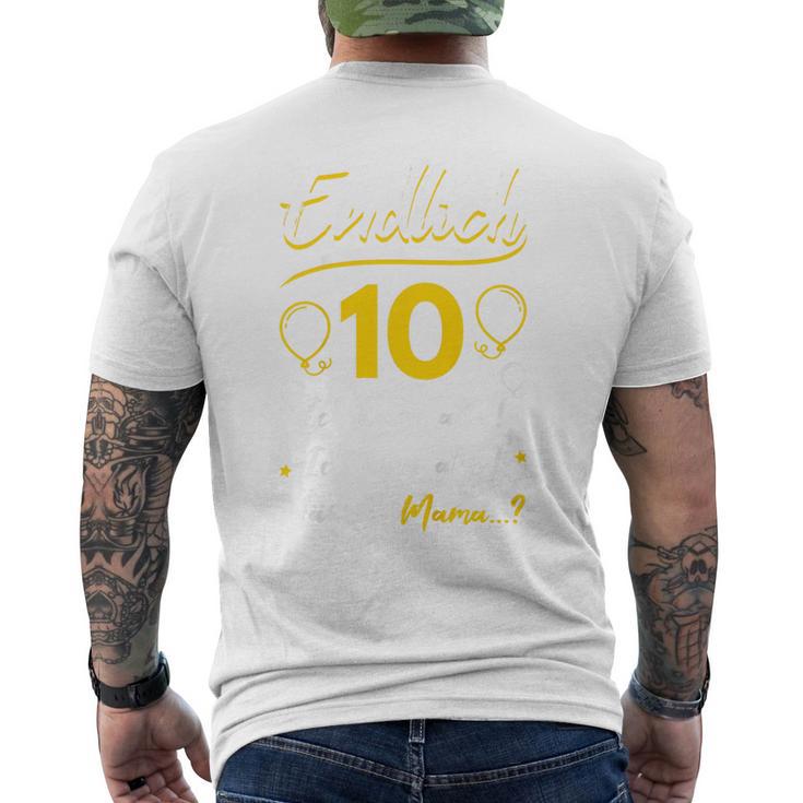 Kinder Endlich 10 Geburtstag Zehn Ich Kann Alles Ich Weiß Alles T-Shirt mit Rückendruck