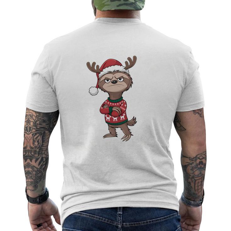 Lustiger Spruch Weihnachts Faultier Rentier War Ausverkauft T-Shirt mit Rückendruck