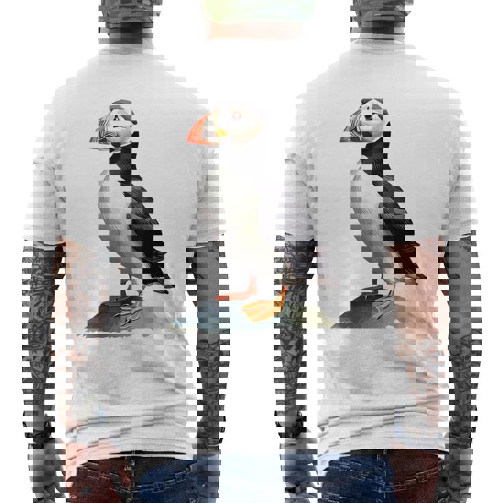 Macareux Animaux Nature Zoo Dessin Oeuvre D'art Portrait Macareux T-shirt imprimé au dos