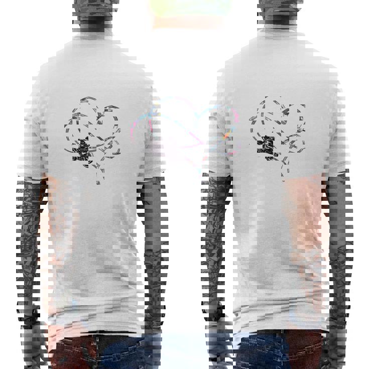 Motorrad Lebe Lache Liebe 3 T-Shirt mit Rückendruck