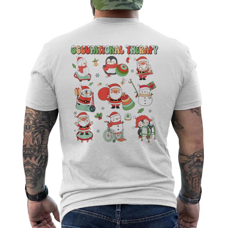 Occupational Therapy Christmas OT Santa Holiday Men's Back Print T ...