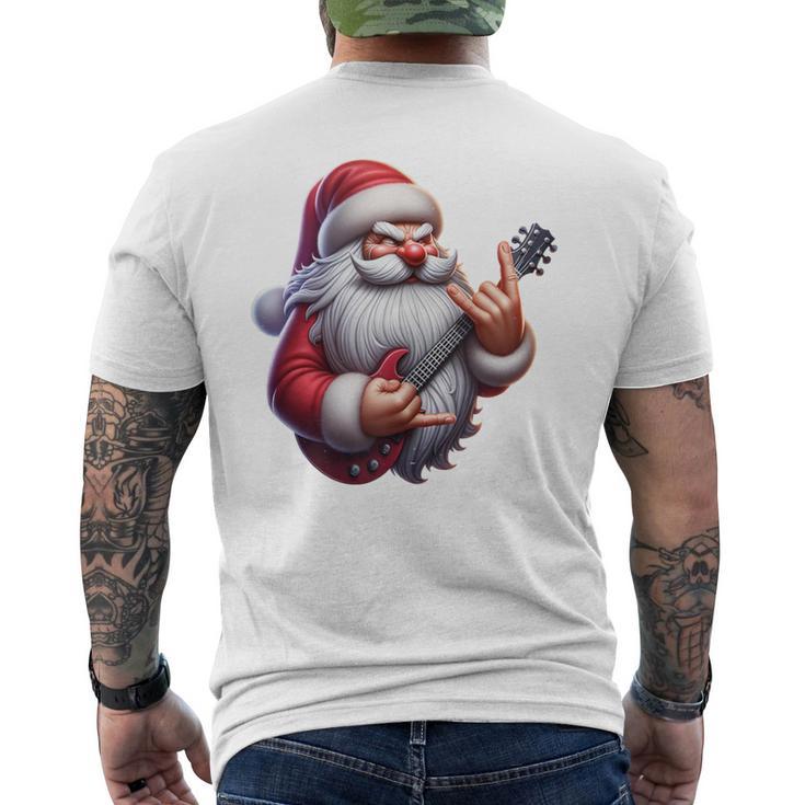 Rock And Roll Christmas Santa For Band Members Tank Top Men's Back ...