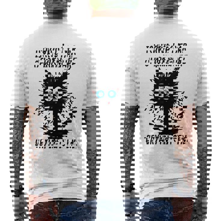 I Survived 1 Year Of Working Here Men's T-shirt Back Print