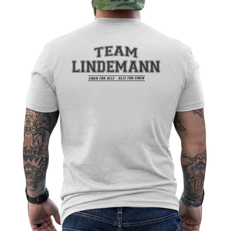 Team Lindemann Proud Family Last Name Gray T-Shirt mit Rückendruck