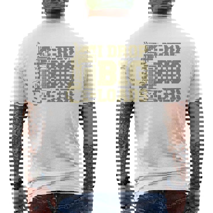 Truck Trucker Driver Big Rig Semi-Trailer Dad Men's T-shirt Back Print