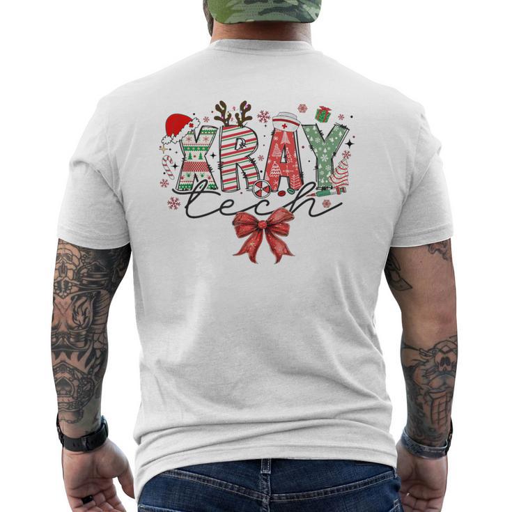 Xray Tech Christmas Coquette Bow Rad Tech Radiology Men's Back Print T-Shirt